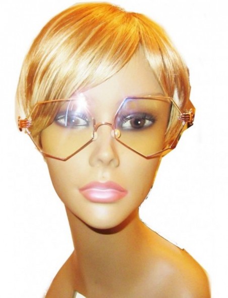 Oversized Oversized Clear Sunglasses Women Large Fashion Shades - 96070_silver - CD18HOZDZ05 $15.38