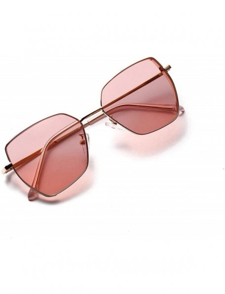 Rimless Retro Classic Polygon Oversized Sunglasses Men Women Luxury Vintage Metal Frame Mirrors Square Sun Glasses - 3 - CZ19...