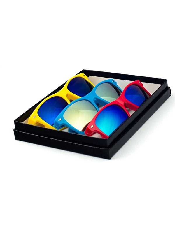 Aviator Reflective Color Mirror Mirror Lens Retro Classics Style Sunglasses Gift Box - Style 17 - CW11HLEISNL $12.71