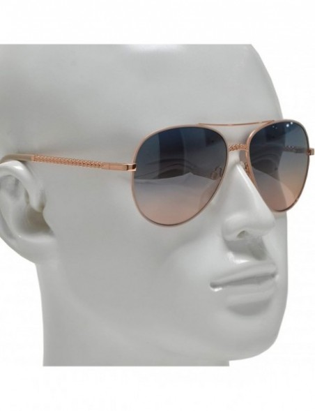 Aviator Fashion Chain Link Design Aviator Sunglasses for Women UV Protection - Taupe + Blue Pink - CN196WIS07W $14.19