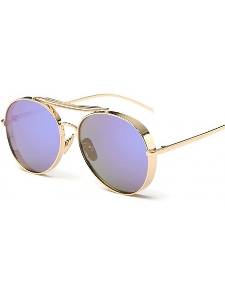 Aviator Pink Sunglasses Women Brand Designer UV400 Shades Golden Ladies Eyewear 2 - 5 - CE18YZWUGRT $12.14