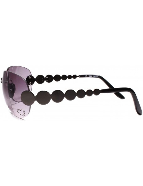 Oval Classic Vintage Retro Style 80s Party Oval Rimless Sunglasses - Gray / Gunmetal - CZ18W65XZ0C $16.40