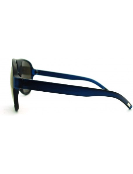 Oversized Oversized Plastic Racer Aviators Unisex Retro Fashion Eyewear - Blue - CW11M3VDUBR $7.87