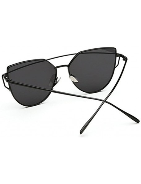 Aviator Modern Fashion Full Metal Crossbar Technologic Flat Lens Aviator Sunglasses - Black - C212GY8185J $12.90