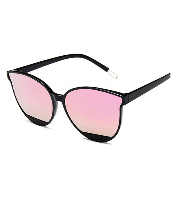 Cat Eye Red Women Sunglasses Female Vintage Luxury Plastic Brand Designer Cat Eye Sun Glasses UV400 Fashion - Black Pink - CZ...