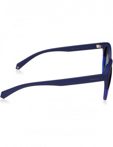 Oval Women's Pld6043/S Oval Sunglasses - Blue - CV18CK2NR0X $57.30