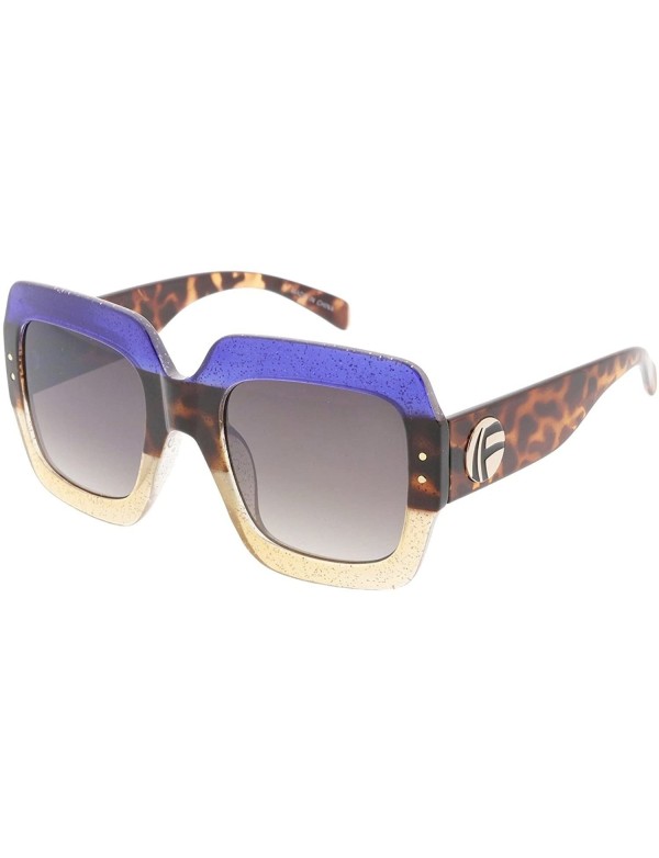 Square Heritage Modern "F'd Up" Simple Square Frame Sunglasses - Purple - C418GY5EI8G $11.13