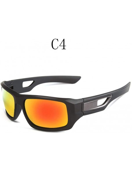 Rectangular Unisex Fashion Polarized Sunglasses - Outdoor Riding Sports Sun Shade Glasses Adult - D - CR18S9CAD2G $9.66