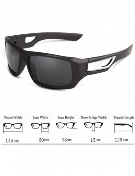 Rectangular Unisex Fashion Polarized Sunglasses - Outdoor Riding Sports Sun Shade Glasses Adult - D - CR18S9CAD2G $9.66