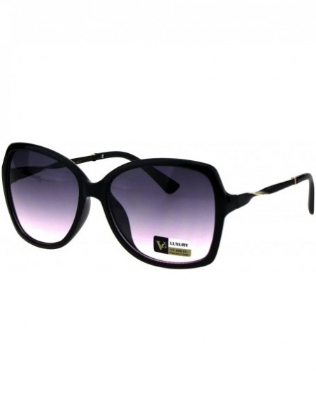 Butterfly Womens Mod Plastic Butterfly Luxury Designer Sunglasses - Black Pink Smoke - CS18GZWQZSU $14.10