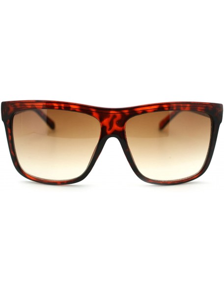 Oversized Oversized Square Sunglasses Stylish Modern Arrow Design Unisex - Brown Tortoise - CC1856LDL8T $9.19