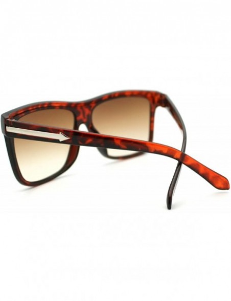 Oversized Oversized Square Sunglasses Stylish Modern Arrow Design Unisex - Brown Tortoise - CC1856LDL8T $9.19