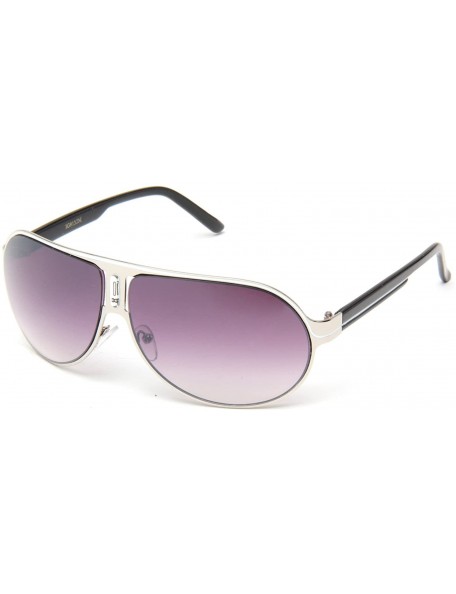 Round Fashion Frame Designed Sunglasses - Silver/Black - C3119VA2HDJ $10.71