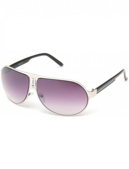 Round Fashion Frame Designed Sunglasses - Silver/Black - C3119VA2HDJ $10.71