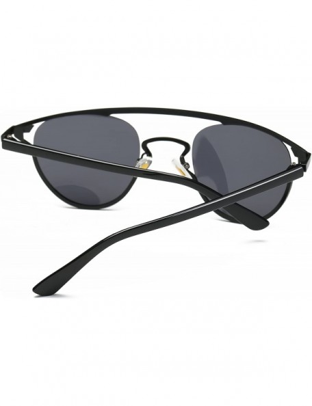 Cat Eye Classic Vintage Women Cat Eye Sunglasses Polarized Coating Mirror Lens UV400 - Black/Black - CS12NSIOAW6 $19.17