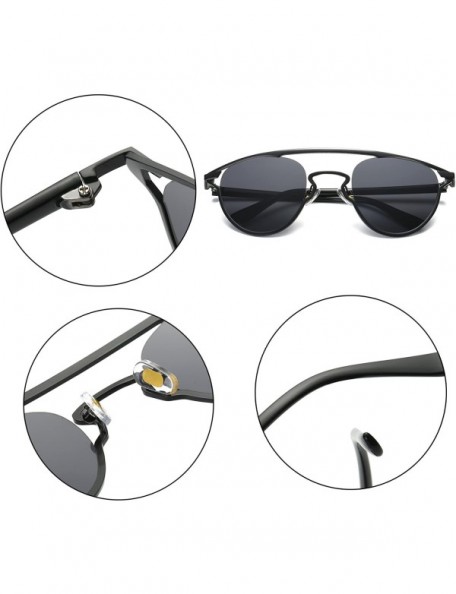 Cat Eye Classic Vintage Women Cat Eye Sunglasses Polarized Coating Mirror Lens UV400 - Black/Black - CS12NSIOAW6 $19.17