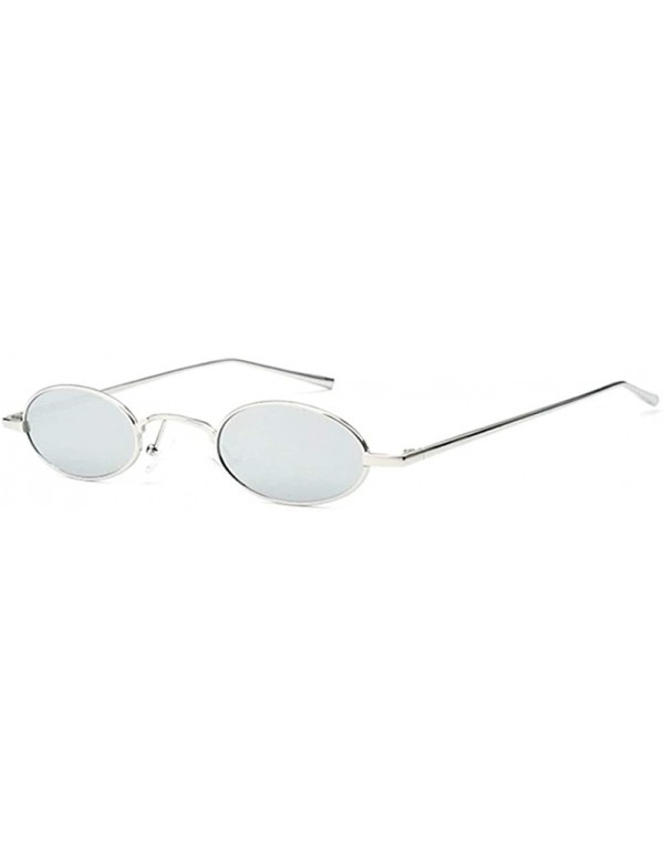 Oversized Small Round Polarized Sunglasses Mirrored Lens Unisex Glasses - C6 Silver Mirror - CE18TT844UA $24.78