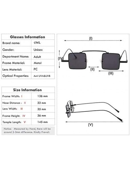 Square Vintage Square Small Metal Frame Sunglasses Tinted Lens Shades - Gold-yellow - C418I3HAM30 $8.06