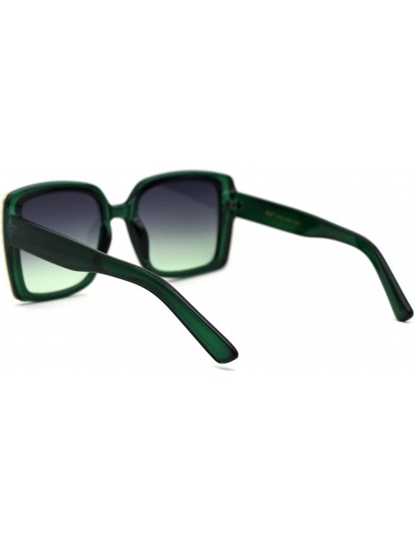 Butterfly Womens Chic Designer Fashion Rectangular Plastic Sunglasses - All Green - CX18WWHN22T $13.71