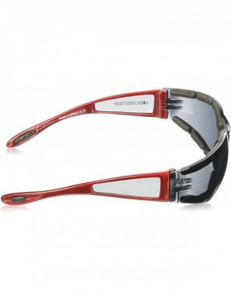 Sport Shield Sunglasses - Red Frame/Smoked Lens - CQ112D6PD1R $11.34