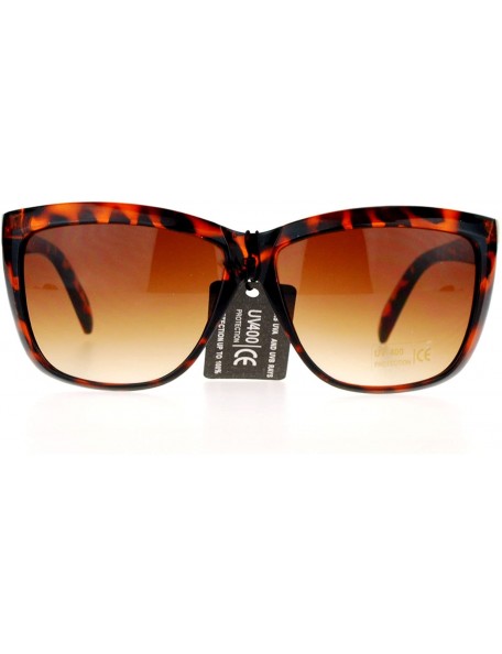 Cat Eye Diva Womens Oversize Cat Eye Butterfly Plastic Sunglasses - Tortoise - CT122KQ8GEF $10.12