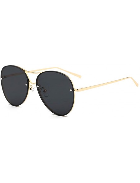 Oversized Oversized Sunglasses for Women UV400 Outdoor Sun Protection Mirroed Glasses-- Black - CM18QRS5L2I $12.01