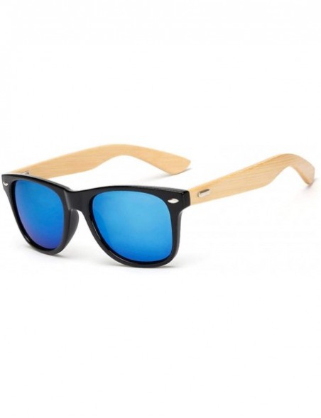 Square Wood Sunglasses Men Women Square Bamboo Mirror Sun Glasses Retro De Sol MasculinoHandmade - Kp1501 C14 - C1199CNQG6H $...