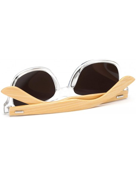 Square Wood Sunglasses Men Women Square Bamboo Mirror Sun Glasses Retro De Sol MasculinoHandmade - Kp1501 C14 - C1199CNQG6H $...