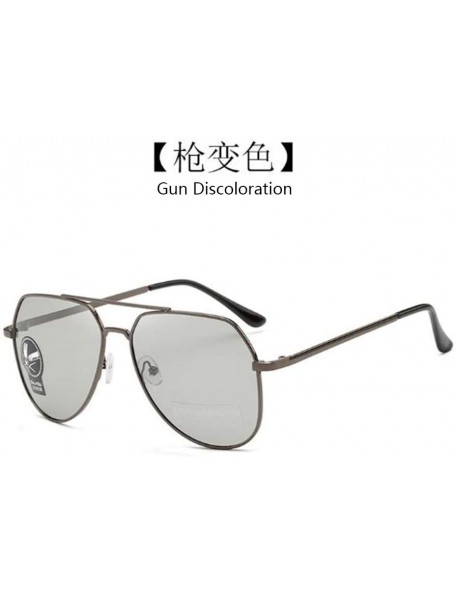 Rectangular Polarized Sunglasses Discoloration Driving Fishing - Gun Discoloration - CT190RS2M20 $7.89