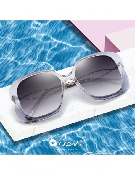 Rimless Polarized Sunglasses for Women UV400 Lens Retro Charming Charisma Queen Pop Polarized Sun Eye Glass - Gray - CE18N058...