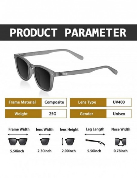 Square Polarized Sunglasses for Women - Square Polarized Sunglasses Unisex Fashion Glasses UV400 Protection - CE18SHK4HY2 $27.03