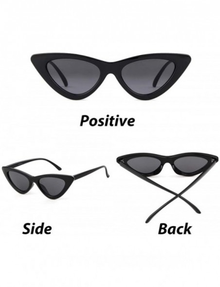 Goggle Cat Eye Sunglasses Vintage Mod Style Retro Kurt Cobain Sunglasses - Black+white - C518022038R $12.41