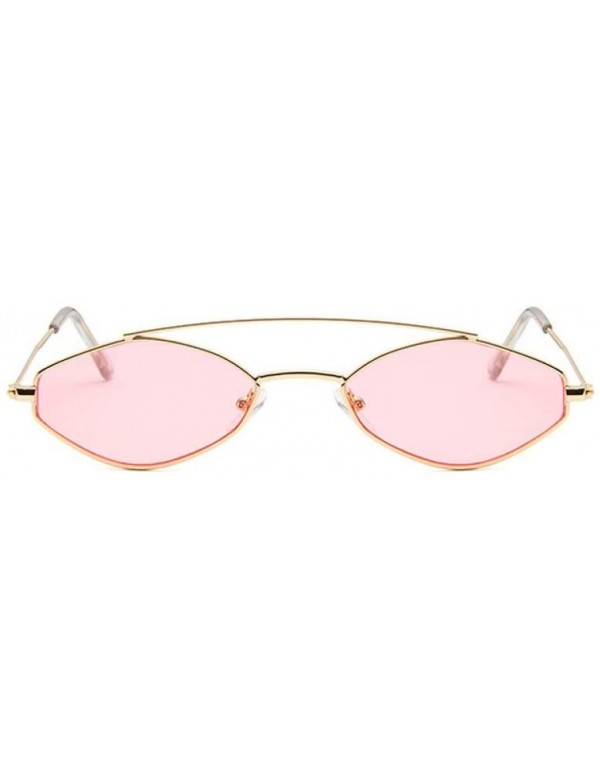 Oval 90s Sunglasses Women Retro Oval Sunglasses Lady Vintage Black Sunglasses UV400 - 3 - CW18R2DDW0X $26.24