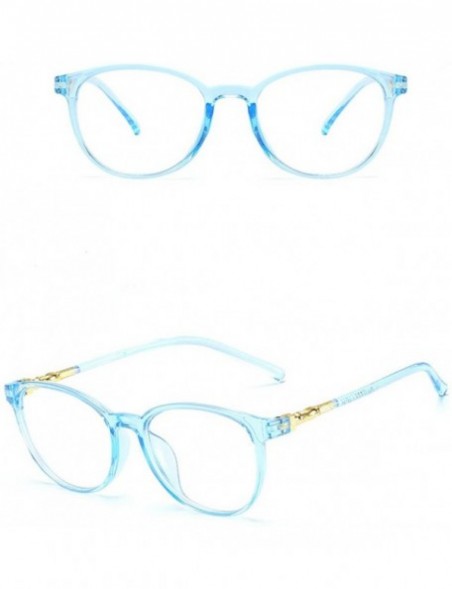 Rimless Reading Unisex Stylish Square Non-Prescription Eyeglasses Glasses Clear Lens Eyewear - Blue - CR18T6CQLZD $9.31